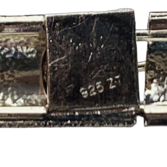 925 Sterling Silver Bangle Bracelet 7.5" Multicolored Cubic Zirconia - Picture 11 of 12